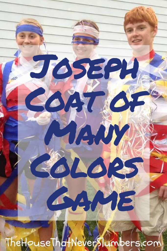Joseph and the Coat of Many Colors Game - Don't miss this great youth ministry game for your Joseph Bible lesson. This idea is perfect for Sunday School, youth group, or Vacation Bible School. #joseph #sundayschool #youthgroup #bibleschool #biblegames #homeschooling