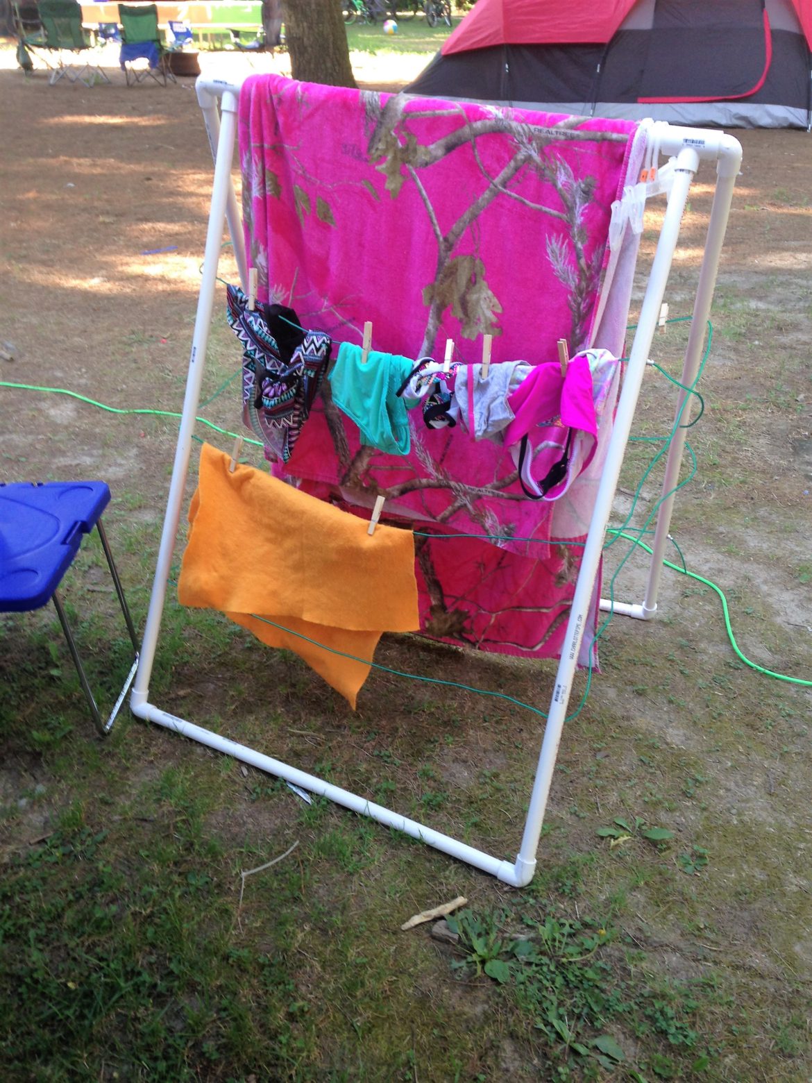 Camping Hacks – PVC Drying Rack | The House That Never Slumbers