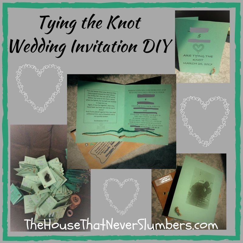 Find out how to make these cute DIY Tying the Knot Wedding Invitations for around $20!