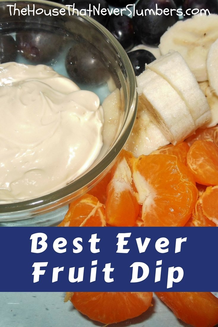 Best Ever Fruit Dip Recipe - This spectacular fruit dip is a real crowd-pleaser! It's so easy to make with only three ingredients. The dip is so good you might forget the fruit!
