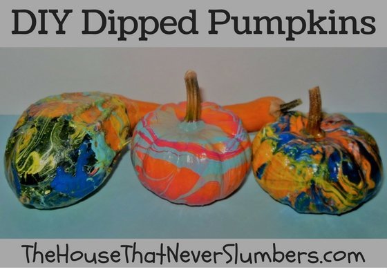 Anyone can make these simple DIY Dipped Pumpkins! This fun fall craft would make a nice addition to your Thanksgiving display or other autumn decorations. Dipping pumpkins takes less time and leaves less mess than traditional pumpkin carving activities, and they will last longer because you aren't cutting into the pumpkin. 