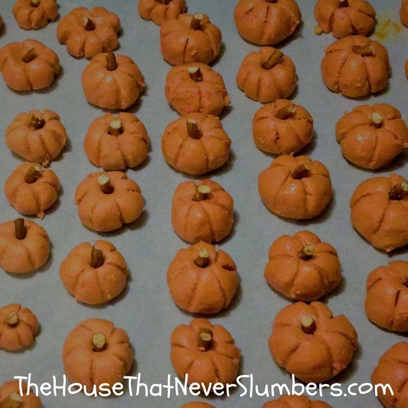 These Peanut Butter Pumpkins are adorable and so easy to make! They'll look impressive on the table at any autumn gathering. What recipe can be simpler than mixing common ingredients and adding food coloring? No cooking! No baking! This is a great recipe to add to your holiday favorites.