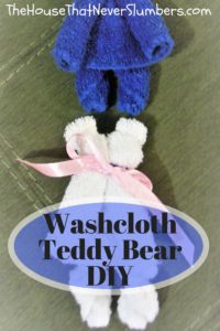 teddy bear out of washcloth