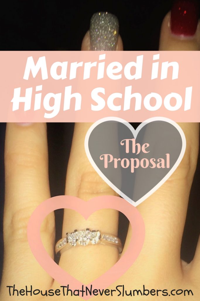 Married in High School - The Proposal Some couples have a proposal, and then they set a wedding date. Some couples have a wedding date set for a while and then have a proposal. And then there's this couple who, as a result of a series of unusual circumstances and a little bit of persistence, threw that previously determined wedding date right out the window shortly after the proposal anyway.