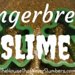 This Gingerbread Glitter Slime is a great snow day activity! Your kids will love this DIY slime project, and it makes your kitchen smell so amazing.