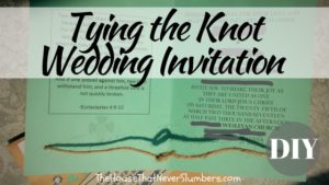 Tying the Knot Wedding Invitation DIY - title