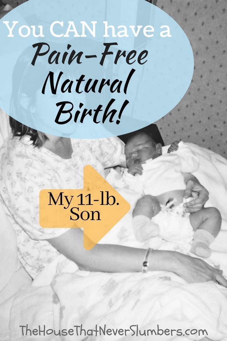 Pain-Free Midwife Assisted Natural Birth of My Enormous Baby - Pinterest 2