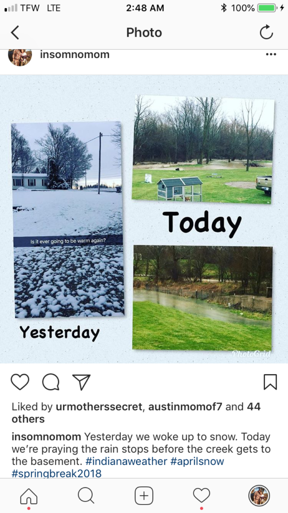 Indiana Snow April 3rd - #Indianaweather #snowinapril