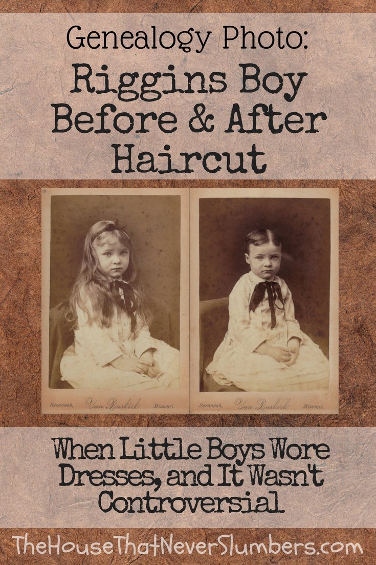 When Little Boys Wore Dresses, and It Wasn't Controversial [Genealogy] - Riggins Child Before & After Haircut #genealogy #familytree #familyhistory #ancestry