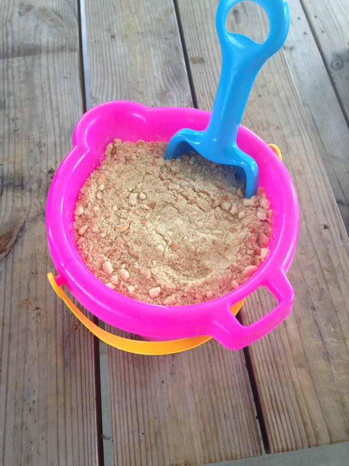 Banana Pudding served in a kids' pail