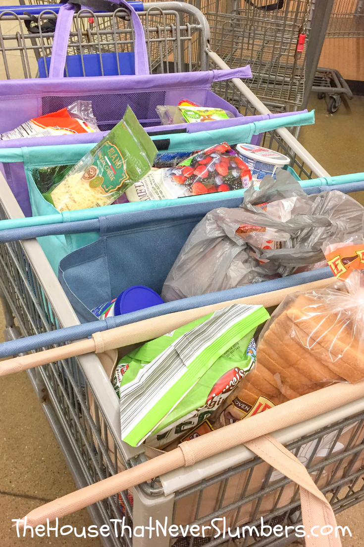 Aldi Shopping Trip with Lotus Trolley Bag - Lotus Trolley Bag makes holiday stocking up on groceries at Aldi a breeze. Check out our video demonstration of Lotus Trolley Bag. #lotustrolleybag #lotusbag #cartbags #cartorganizer #aldi #aldishopping #aldihacks #groceryshopping #mealplanning #holidaybaking