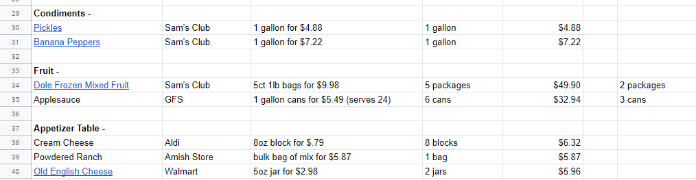 Cater Your Own Wedding Buffet to Save a Fortune - We fed nearly 300 people at my daughter's wedding for only $1500. Find out how! Access our free detailed spreadsheet. #wedding #weddingmenu #weddingbuffet #weddingcatering #budgetwedding #marriedinhighschool #weddingplanning