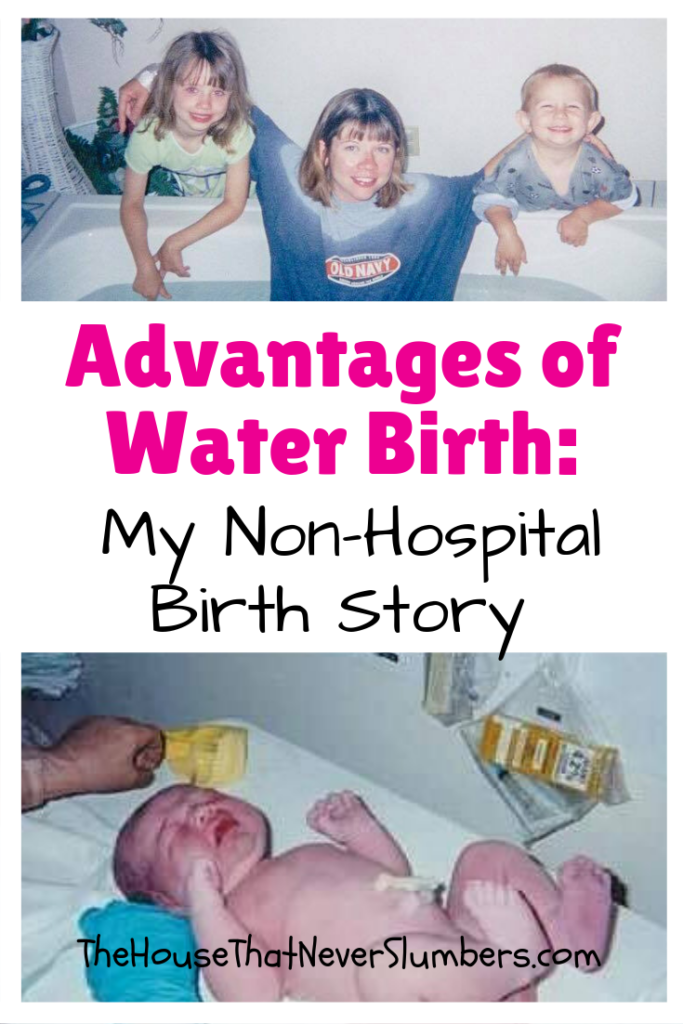 Advantages of Water Birth: My Non-Hospital Birth Story - The benefits of waterbirth are many, yet very few women are offered this birth option. Find out the perks of waterbirth I personally experienced giving birth to my last two babies in the water. #birth #childbirth #waterbirth #pregnancy #laboranddelivery #homebirth #midwife #birthingcenter