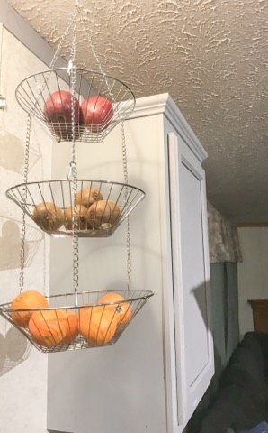 three-tier hanging fruit basket