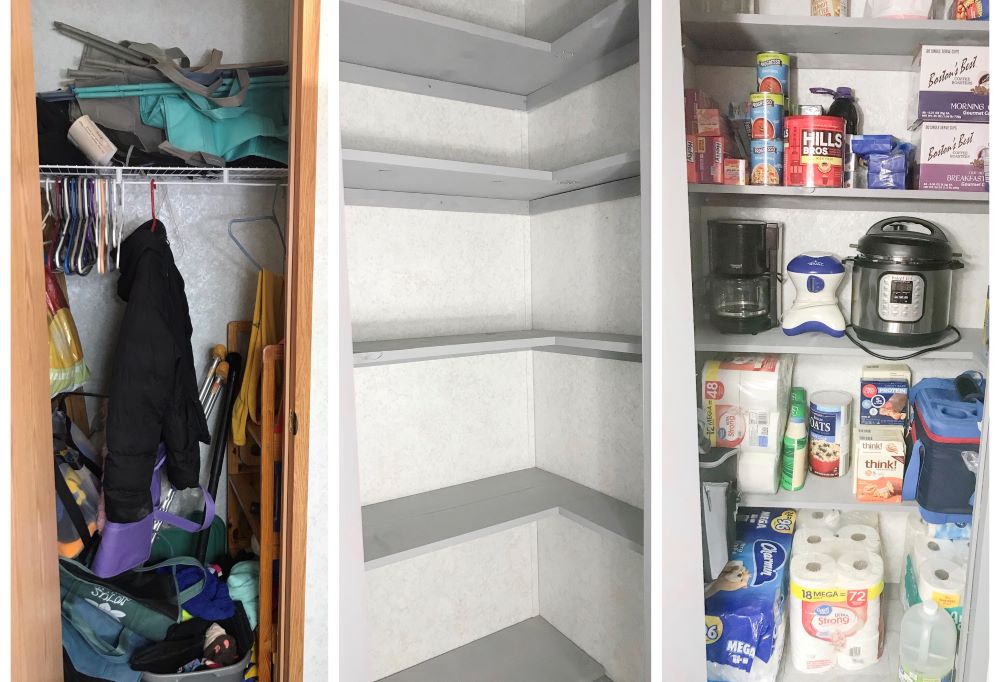 See How I Turned My Hallway Closet into an Extra Pantry Space