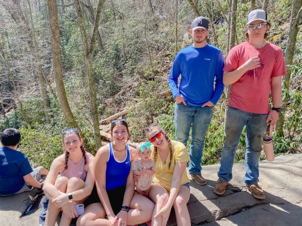 At the top of the Laurel Falls Trail